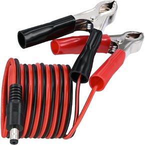 Yeebline DC 5.5 2.1mm Battery Clamps Extension Cable, 5FT 16AWG 12V DC Battery Alligator Clips DC Connector Male to Battery Clamp-on Car Charger Power Supply Adapter Cord