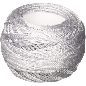 DMC Pearl Cotton Ball Size 8 87yd, Pearl Grey