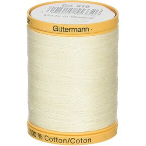 Gutermann Natural Cotton Thread, 800m/875 yd, Egg White