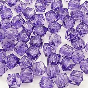 300pcs 8mm Acrylic Cube Beads Square Faceted Acrylic Beads with Hole Plastic Spacer Beads for Bracelets Necklace Earring Making Supplies(Black)