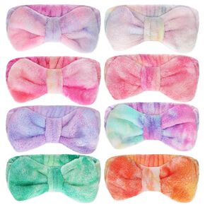 8 Pieces Face Wash Headband Set, Soft Spa Facial Headband Makeup Skincare Headbands for Washing Face