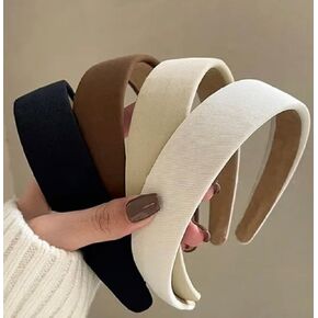 Headbands for Women Non Slip Trendy Headbands for Women’s Hair 1 inch Wide Cute Headbands for Girls, Fall Head Bands Elastic Hair Bands for Women’s Hair Fashion Hair Accessories for Women 4PCS