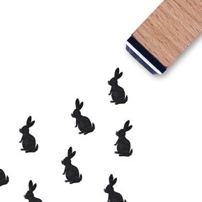 Rabbit Rubber Stamp, 3/5 Inch Small Mini Stamp for Scrapbooking Card Making Planner