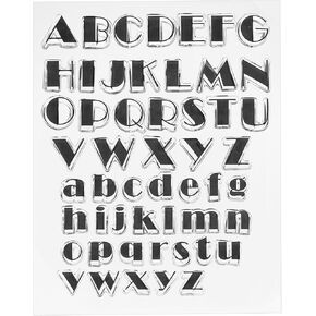 PATIKIL Transparent Silicone Stamps, 1 Pcs T1766 Letters Clear Stamps for Card Making Decoration DIY Scrapbooking Embossing Album Decor Craft, Clear
