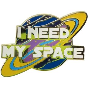 Stickeroonie Lapel Pins I Need My Space Enamel Pins Galaxy Planet Solar System Enamel Lapel Pin 1.2 Inches Gold Plated Backpack Pins, Clothing Pins, Jean Pins, Hat Pins, Enamel Pins For Jackets