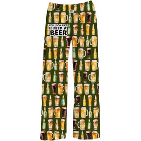 BRIEF INSANITY Lounge Pajama Pants for Men and Women | Drink Bottoms - Comfy, Ultra Soft, Novelty Loungewear Pants (S-XXL)