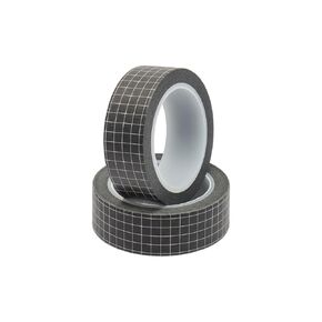 Mogoostry 2 Rolls Plaid Washi Tapes 0.6inch Width Brown Adhesive Paper Grid Decorative Masking Tapes for DIY Craft Party Decor Gift Wrapping Box Label