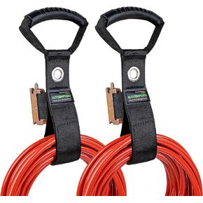 2 Pack E-Track Extension Cord Organizer, Storage Straps, Heavy Duty Storage Strap for Cords, Hoses, Ropes, Cables Organized On E-Track, E-Track Accessories (Black)