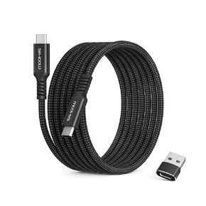 Basesailor USB C to USB C 100W Charger Cable 10FT with Adapter,Type C Power Fast Car Charging Cord for iPhone 15 Pro Plus Max,MacBook,iPad Air 5 4 5th Mini 6,Samsung Galaxy S24 Ultra 24 S23 S22 FE