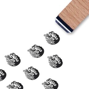 Wave Rubber Stamp, 3/5 Inch Small Mini Stamp for Scrapbooking Card Making Planner