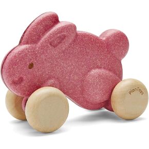 PlanToys Push Along Bunny-Pink (5730)