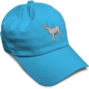 Soft Baseball Cap Saanen Goat Embroidery Farm Animals Cotton Red Tractor Dad Hats for Men & Women