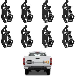 8PCS Shovel Mount for Roof Rack,Metal Rubber Clamp Mounting Kit Bracket Quick Release Axe Shovel Holder Wall Mount Kit for Truck Overlanding Gear Off Road Roof Rack Accessories Fit 0.67" to 1.57" Dia