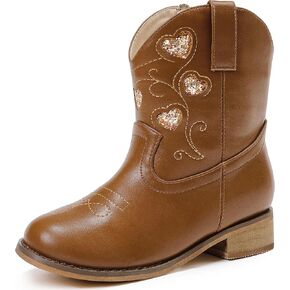 Cowboy Boots for Kids Western Little Girl Cowgirl Boots Toddler Horse Riding Ankle Boots Birthday Party
