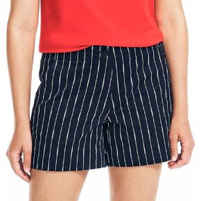 Nautica Womens Midweight Mid-Rise Twill Shorts (US, Numeric, 10, Regular, Regular, Navy Seas)