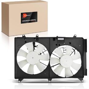 A-Premium Engine Radiator Cooling Fan Assembly Compatible with Select Mazda Models - CX-7 CX7 2010 2011 2012 - Replace# L55515025A, L55515025B
