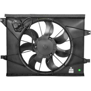 DNA MOTORING OEM-RF-0034 Factory Style Radiator Cooling Fan Assembly Cooling Efficiency Improved Direct Replacement [Compatible with 10-11 Soul],Black