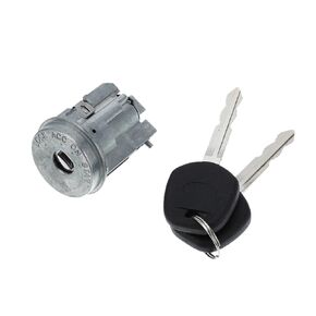 Ignition Lock Cylinder w/Keys No.690570K010 - Car Ignition Switch Cylinder Lock Assembly - for Toyota Tacoma 2004-2013 for Toyota Tundra 2010-2012 Metal Silver Tone - 1 Set
