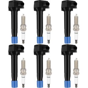 ECCPP UF603 6 ignition coils with 6 iridium Spark Plugs for ford for ford for Acura1 for Honda RL TL TSX for Accord Crosstour Odyssey 2009 2010 2011 2012 2013 2014 3.5L 3.7L V6 UF603