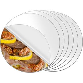 Lusofie Acrylic Round Mirror 6 Pcs Self-Adhesive Mirror Stickers Frameless Circle Mirrors for Wall Decor Mirror Tiles Mirror Centerpieces for Tables Wedding Bedroom Craft Home Decor (5.9 Inch)