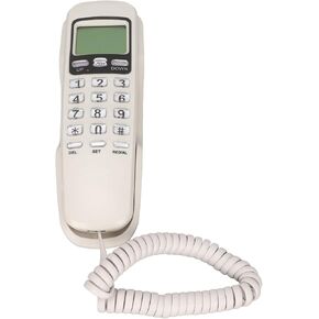 Cuifati Corded Telephone, Wired Telephone with LCD Display Support REDLAL Function Wired Landline Telephone for Home Office(White)