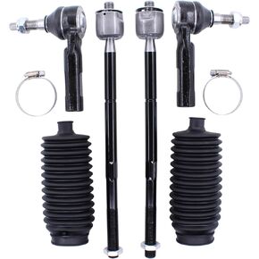 MOTOKU Front Inner and Outer Tie Rod Ends with Boot for Chrysler 300 Dodge Charger Challenger RWD