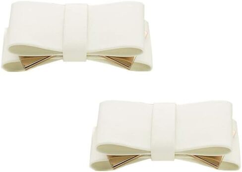 A Pair Bridal Wedding Multi Colors Elegant Leather Bow Shoe Clips Shoe Accessories for Women Lady in Kuwait