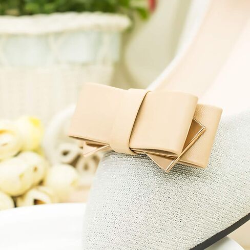A Pair Bridal Wedding Multi Colors Elegant Leather Bow Shoe Clips Shoe Accessories for Women Lady in Kuwait