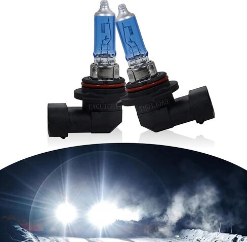 2 PCS Car HB3/9005 Halogen Bulb, 12V 100W P20D Lamp Base High Beam Low Beam Driving Shockproof Quartz Glass Super Bright Fog Light, Plug and Play Bulb, Suitable for Most Cars (White) in Saudi Arabia