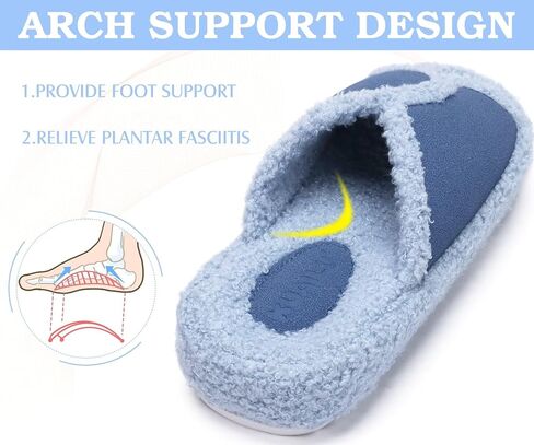KUAILU Women Cozy Slippers Comfortable Suede Faux Fluff Warm Sherpa Lining House slippers for ladies Bedroom Memory Foam Cushioned Orthotic Open Toe Slides Thick Hard Sole Indoor&Outdoor (US Size 5-11) in Saudi Arabia