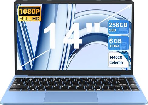 أجهزة الكمبيوتر المحمولة Ruzava Windows 10، 14 بوصة 6 جيجابايت ذاكرة الوصول العشوائي 128 جيجابايت SSD دعم 1 تيرابايت SSD توسيع، 1920x1080 FHD كمبيوتر محمول تقليدي للعمل والدراسة والترفيه - ذهبي in Saudi Arabia