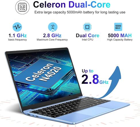 أجهزة الكمبيوتر المحمولة Ruzava Windows 10، 14 بوصة 6 جيجابايت ذاكرة الوصول العشوائي 128 جيجابايت SSD دعم 1 تيرابايت SSD توسيع، 1920x1080 FHD كمبيوتر محمول تقليدي للعمل والدراسة والترفيه - ذهبي in Saudi Arabia