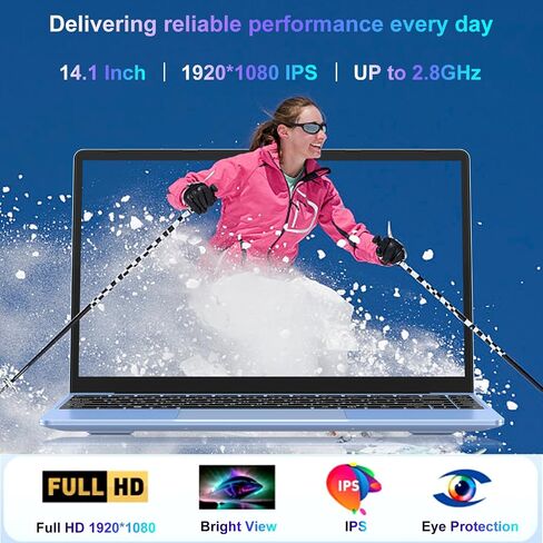 أجهزة الكمبيوتر المحمولة Ruzava Windows 10، 14 بوصة 6 جيجابايت ذاكرة الوصول العشوائي 128 جيجابايت SSD دعم 1 تيرابايت SSD توسيع، 1920x1080 FHD كمبيوتر محمول تقليدي للعمل والدراسة والترفيه - ذهبي in Saudi Arabia
