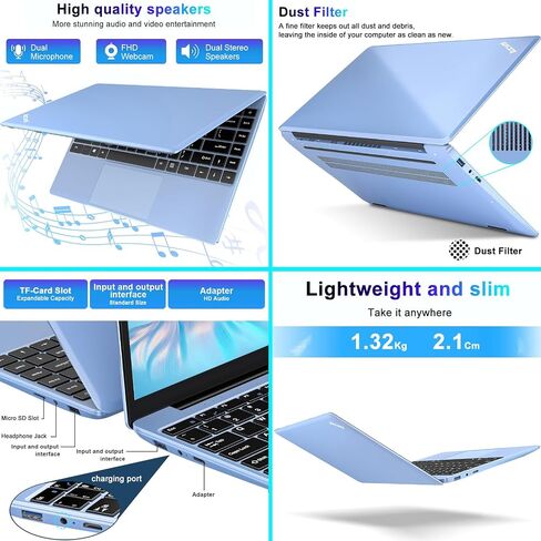 أجهزة الكمبيوتر المحمولة Ruzava Windows 10، 14 بوصة 6 جيجابايت ذاكرة الوصول العشوائي 128 جيجابايت SSD دعم 1 تيرابايت SSD توسيع، 1920x1080 FHD كمبيوتر محمول تقليدي للعمل والدراسة والترفيه - ذهبي in Saudi Arabia