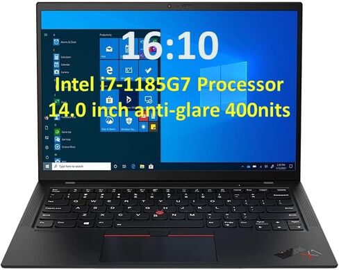 Lenovo Gen 9 ThinkPad X1 Carbon Laptop with Intel i7-1165G7 Processor, 14" WUXGA 100%sRGB Anti-Glare Display, 16GB RAM, 512GB SSD, 2.49lbs, Carbon Fiber, Windows11 Pro, and Three Year Premier Warranty in Saudi Arabia