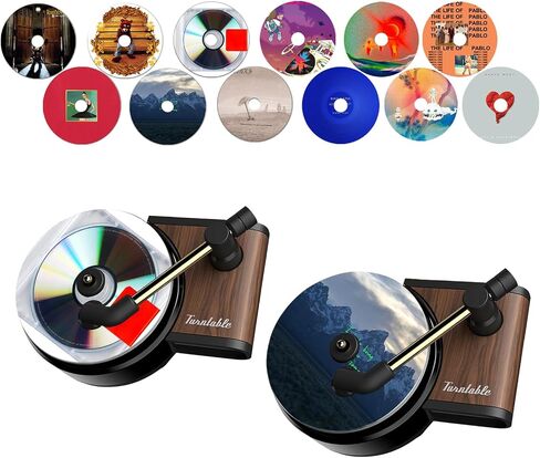12PCS K Y Car Air Freshener Album Cover, with 2Pcs Record Player Vent Clips, Record Player Car Fresheners for Women and Men, Air Freshener Car Accessories for Music Fans Gift in Saudi Arabia