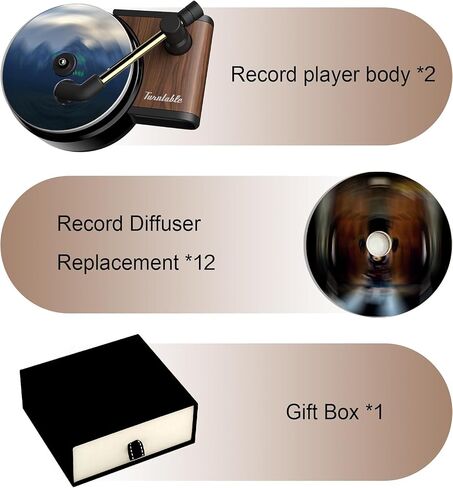 12PCS K Y Car Air Freshener Album Cover, with 2Pcs Record Player Vent Clips, Record Player Car Fresheners for Women and Men, Air Freshener Car Accessories for Music Fans Gift in Saudi Arabia