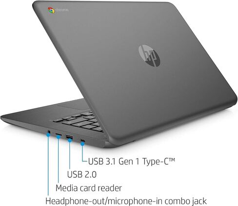 HP 2022 14" IPS FHD Chromebook, Ryzen 3 Processor Up to 3.45GHz, 4GB Ram, 128GB SSD, Intel 4K Graphics, Ultra-Fast WiFi Speed, Chrome OS, Dale Gray (Renewed) (Dale Gray) in Saudi Arabia