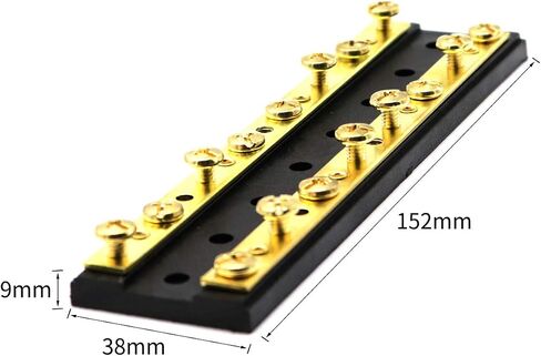 ZOOKOTO 4 كتلة تقاطع الدوائر، 32V DC 60A شريط ناقل نحاسي مزدوج مع ثمانية محطات لولبية 8-32 in Kuwait