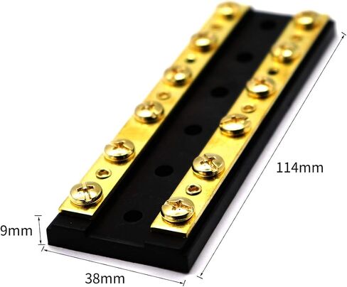 ZOOKOTO 4 كتلة تقاطع الدوائر، 32V DC 60A شريط ناقل نحاسي مزدوج مع ثمانية محطات لولبية 8-32 in Kuwait