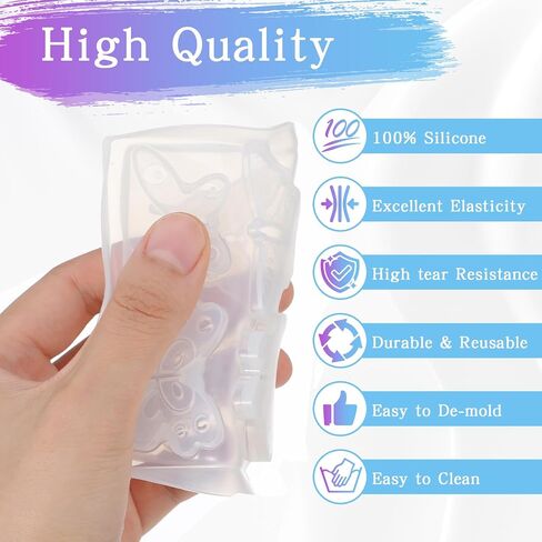 2 Pack Butterfly Silicone Mold 3D Butterfly Epoxy Resin Mold Butterfly Resin Mold 6 Styles Butterfly Jewelry Pendant Mold for Keychain Earring Necklace Brooch Crafts DIY Gifts(2) in Kuwait