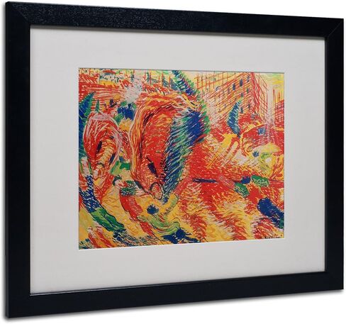 The City Rises 1911 Artwork by Umberto Boccioni, Black Frame, 16 by 20-Inch in Kuwait