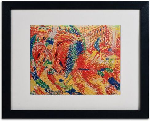 The City Rises 1911 Artwork by Umberto Boccioni, Black Frame, 16 by 20-Inch in Kuwait