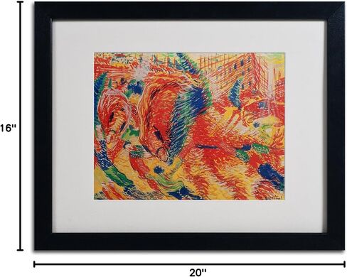 The City Rises 1911 Artwork by Umberto Boccioni, Black Frame, 16 by 20-Inch in Kuwait