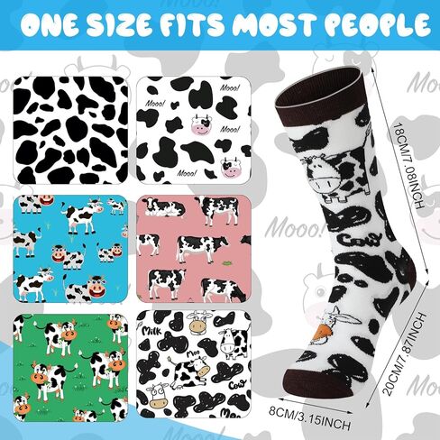 Jeyiour 6 Pairs Socks for Women Funny Cute Novelty Socks Unisex Crew Socks Animal Socks for Kids Adults Christmas Gifts in Kuwait