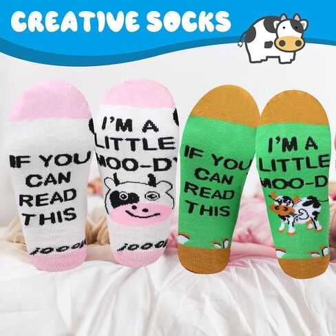 Jeyiour 6 Pairs Socks for Women Funny Cute Novelty Socks Unisex Crew Socks Animal Socks for Kids Adults Christmas Gifts in Kuwait