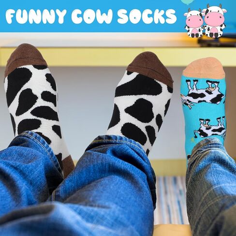 Jeyiour 6 Pairs Socks for Women Funny Cute Novelty Socks Unisex Crew Socks Animal Socks for Kids Adults Christmas Gifts in Kuwait