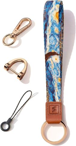 SENLLY Wristlet Lanyard Strap for Keys, Original Pattern Design Wrist Keychain Holder in Saudi Arabia