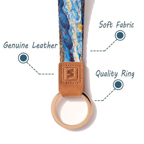 SENLLY Wristlet Lanyard Strap for Keys, Original Pattern Design Wrist Keychain Holder in Saudi Arabia