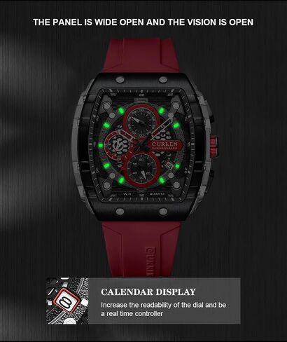 PASOY Luxury Chronograph Watches for Mens Rubber Strap Black Waterproof Date Analog Quartz Watch in Saudi Arabia